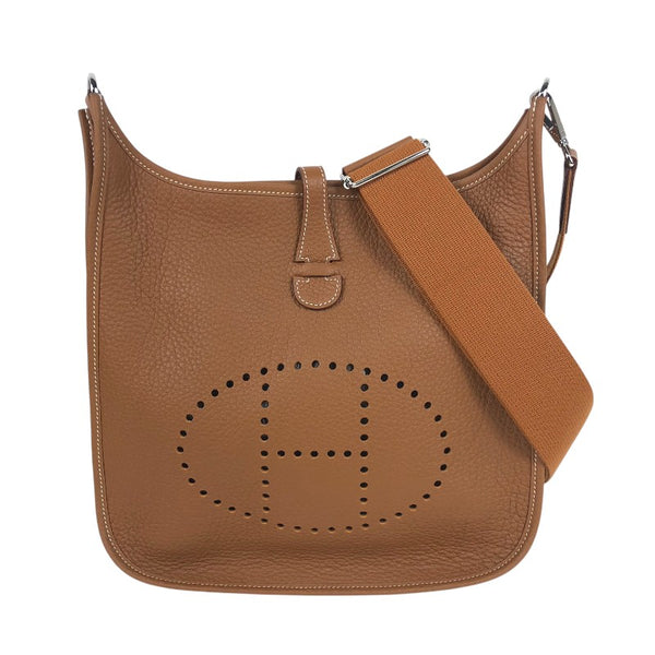 エルメス HERMES エヴリン3PM W刻 ゴールド シルバー金具 トリヨン