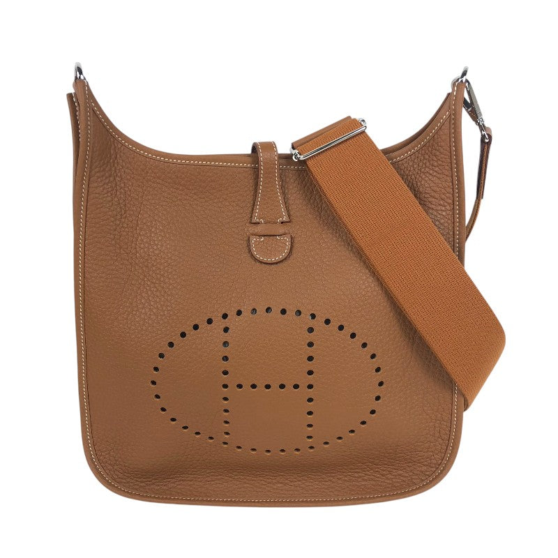 エルメス HERMES エヴリン3PM W刻 ゴールド シルバー金具 トリヨン レディース ショルダーバッグ