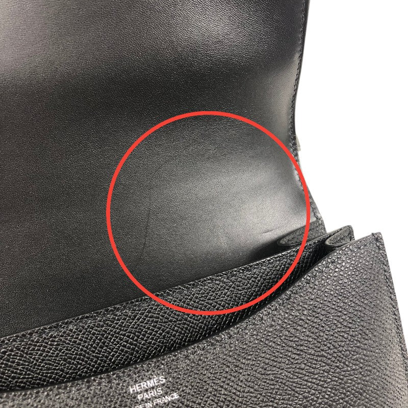 エルメス HERMES コンスタンス3 ミニ K刻 ブラック シルバー金具 エプソン レディース ショルダーバッグ