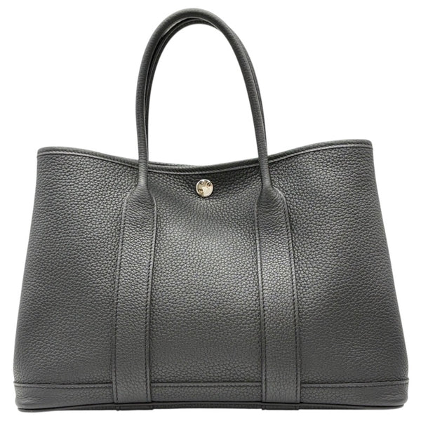 エルメス HERMES ガーデンパーティTPM W刻印 ブラック シルバー金具 ネゴンダ レディース ハンドバッグ