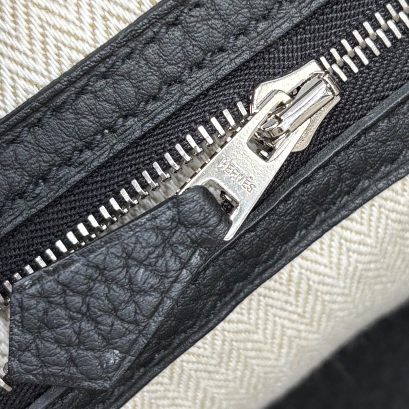 エルメス HERMES ガーデンパーティTPM W刻印 ブラック シルバー金具 ネゴンダ レディース ハンドバッグ