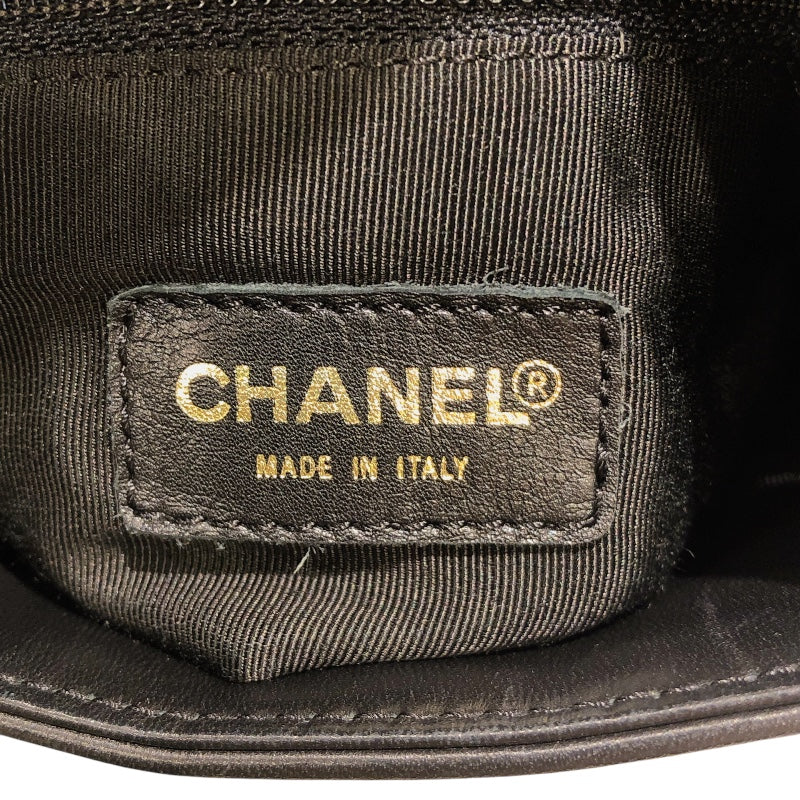 シャネル CHANEL チョコバー ココマーク バケットバッグ ブラック ゴールド金具 ラムレザー レディース ハンドバッグ