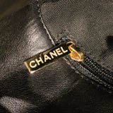 シャネル CHANEL チョコバー ココマーク バケットバッグ ブラック ゴールド金具 ラムレザー レディース ハンドバッグ