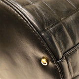 シャネル CHANEL チョコバー ココマーク バケットバッグ ブラック ゴールド金具 ラムレザー レディース ハンドバッグ