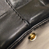 シャネル CHANEL チョコバー ココマーク バケットバッグ ブラック ゴールド金具 ラムレザー レディース ハンドバッグ