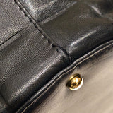 シャネル CHANEL チョコバー ココマーク バケットバッグ ブラック ゴールド金具 ラムレザー レディース ハンドバッグ