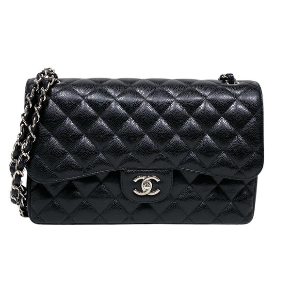 シャネル CHANEL マトラッセ30 A58600 ブラック シルバー金具 キャビアスキン レディース ショルダーバッグ