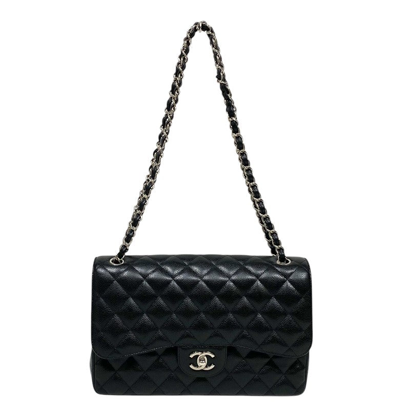 シャネル CHANEL マトラッセ30 A58600 ブラック シルバー金具 キャビアスキン レディース ショルダーバッグ