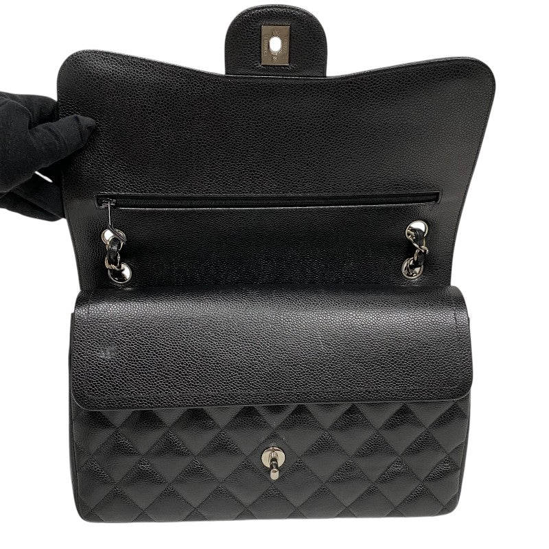 シャネル CHANEL マトラッセ30 A58600 ブラック シルバー金具 キャビアスキン レディース ショルダーバッグ
