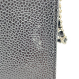 シャネル CHANEL ココマークチェーンウォレット A48654 19番台 ブラック SV金具 キャビア レディース ウォレットチェーン