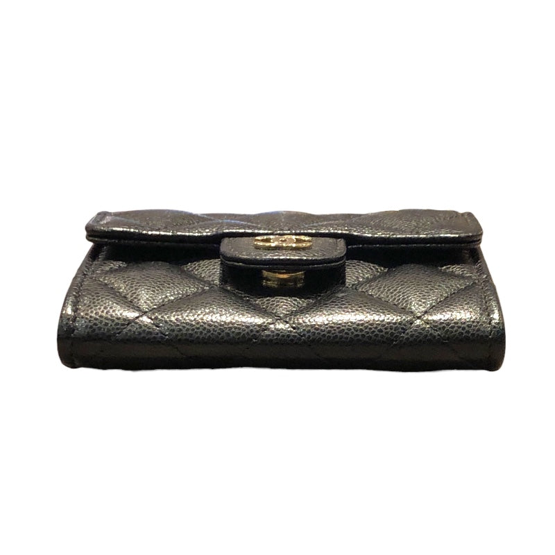 シャネル CHANEL マトラッセチェーンコインパース AP0238 ブラック/ゴールド金具 キャビアスキン レディース コインケース