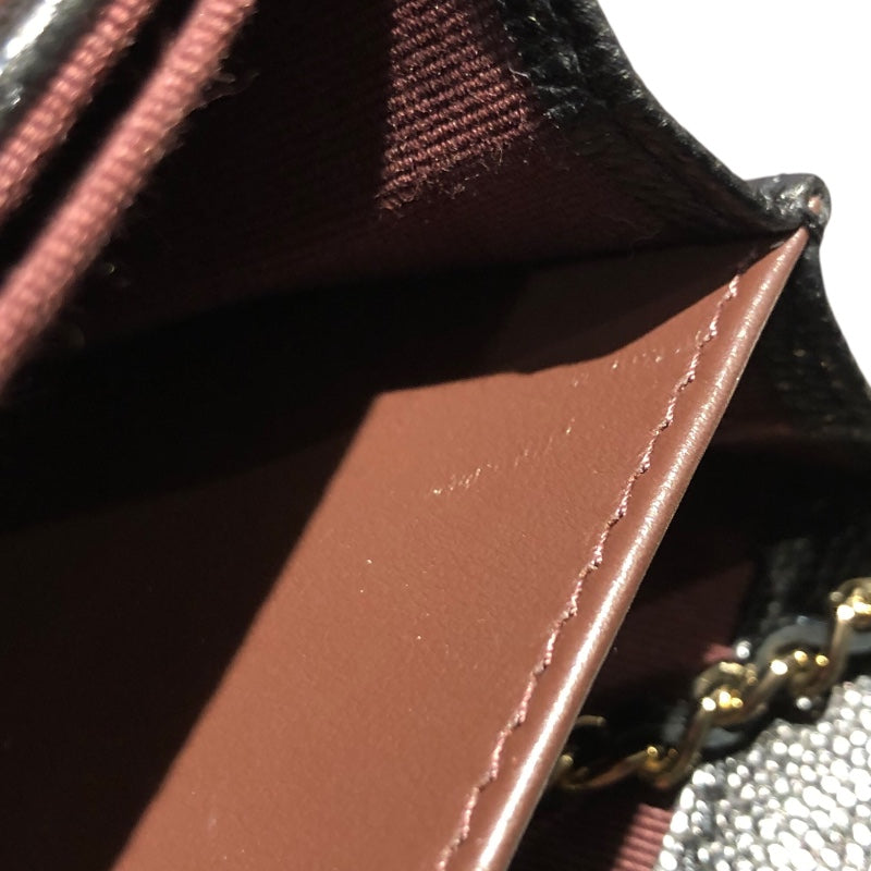 シャネル CHANEL マトラッセチェーンコインパース AP0238 ブラック/ゴールド金具 キャビアスキン レディース コインケース