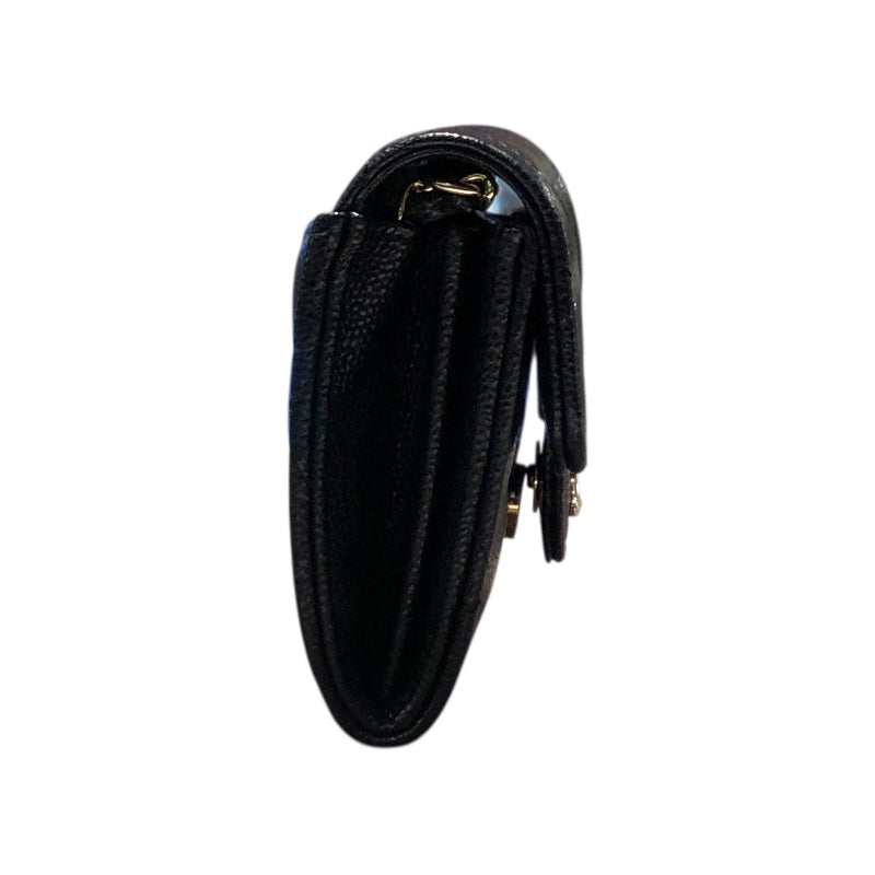 シャネル CHANEL マトラッセチェーンコインパース AP0238 ブラック/ゴールド金具 キャビアスキン レディース コインケース