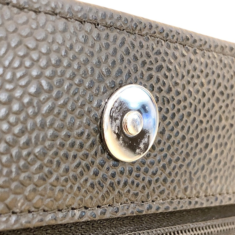 シャネル CHANEL マトラッセ チェーンウォレット AP0250 ランダムシリアル ブラック シルバー金具 キャビアスキン レディース ショルダーバッグ
