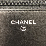 シャネル CHANEL ボーイシャネル Vステッチチェーンウォレット A80287 ブラック/シルバー金具 キャビアスキン レディース ウォレットチェーン