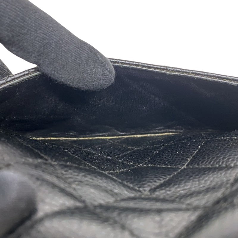 シャネル CHANEL マトラッセ25 A01112 ブラック ゴールド金具 キャビアスキン レディース ショルダーバッグ
