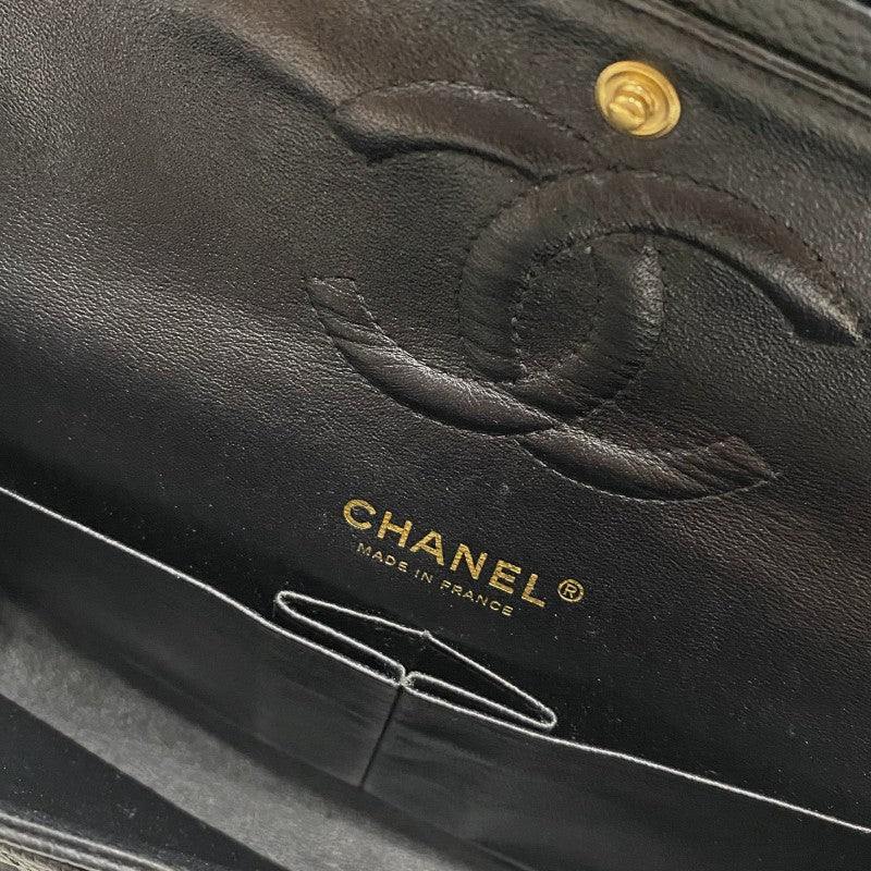 シャネル CHANEL マトラッセ25 A01112 ブラック ゴールド金具 キャビアスキン レディース ショルダーバッグ