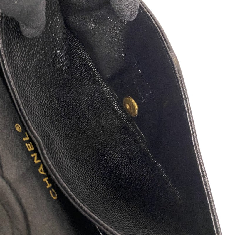 シャネル CHANEL マトラッセ25 A01112 ブラック ゴールド金具 キャビアスキン レディース ショルダーバッグ