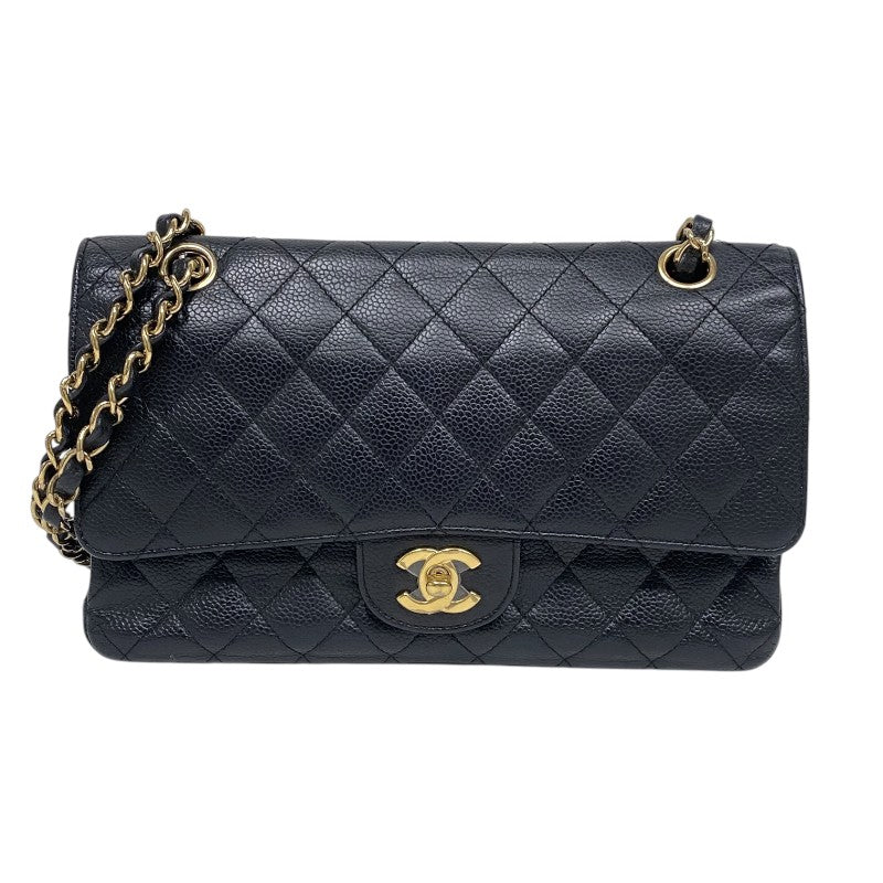 シャネル CHANEL マトラッセ25 A01112 ブラック ゴールド金具 キャビアスキン レディース ショルダーバッグ