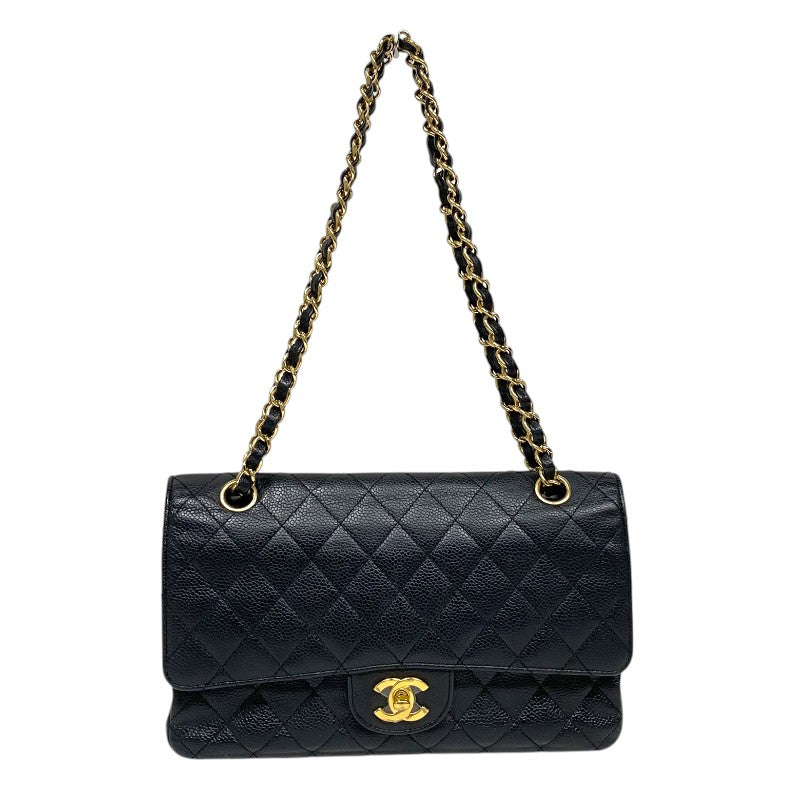 シャネル CHANEL マトラッセ25 A01112 ブラック ゴールド金具 キャビアスキン レディース ショルダーバッグ