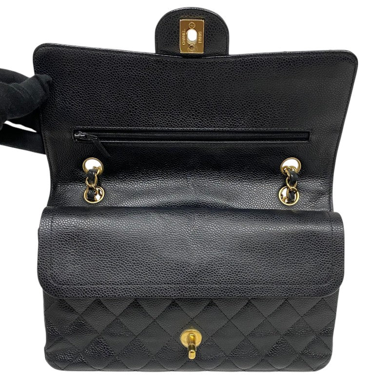 シャネル CHANEL マトラッセ25 A01112 ブラック ゴールド金具 キャビアスキン レディース ショルダーバッグ