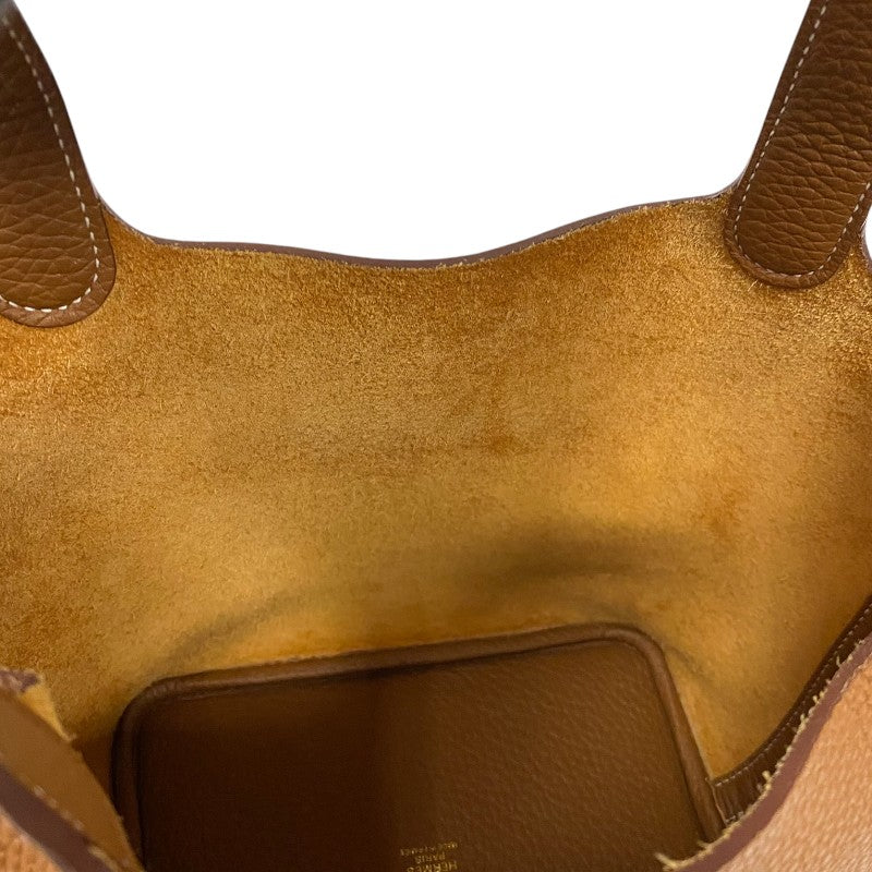エルメス HERMES ピコタンロックPM B刻印　(2023年製) ゴールド ゴールド金具 トリヨンクレマンス レディース ハンドバッグ