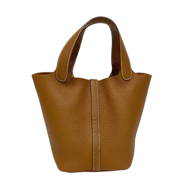 エルメス HERMES ピコタンロックPM B刻印　(2023年製) ゴールド ゴールド金具 トリヨンクレマンス レディース ハンドバッグ