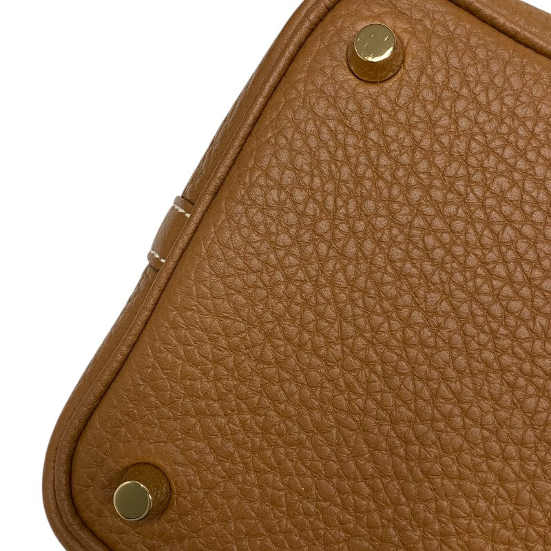 エルメス HERMES ピコタンロックPM B刻印　(2023年製) ゴールド ゴールド金具 トリヨンクレマンス レディース ハンドバッグ