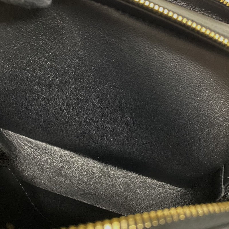 シャネル CHANEL マトラッセ トップハンドル チェーンバニティケース ブラック ゴールド金具 シャイニーカーフ レディース ショルダーバッグ