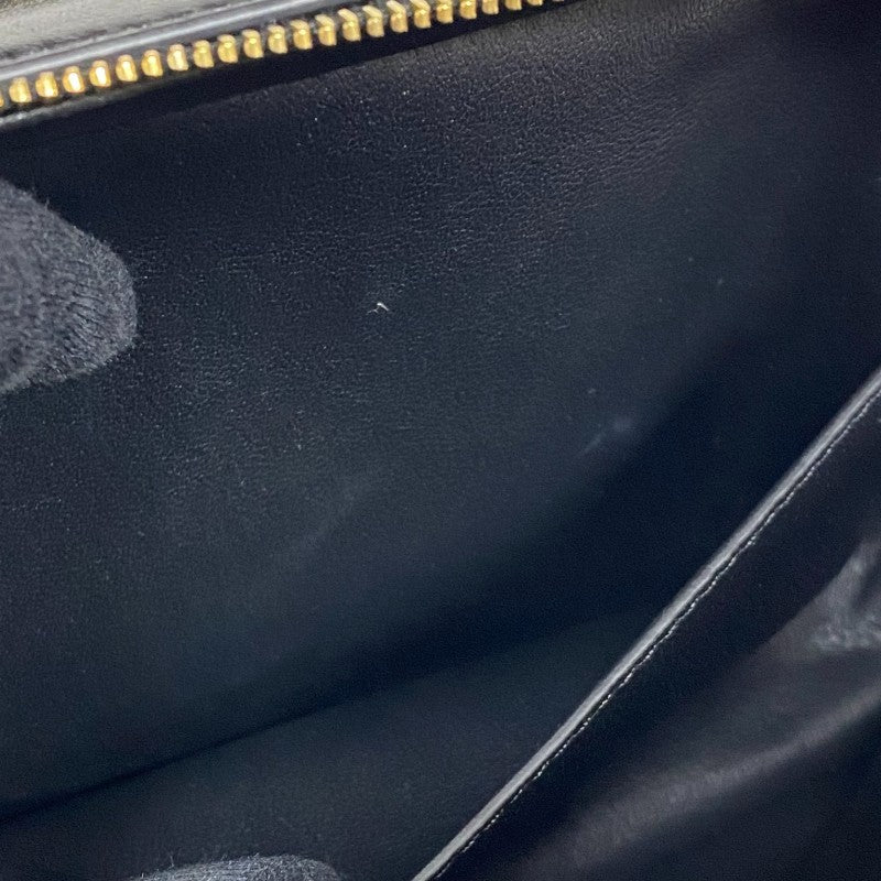 シャネル CHANEL マトラッセ トップハンドル チェーンバニティケース ブラック ゴールド金具 シャイニーカーフ レディース ショルダーバッグ