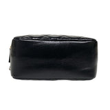 シャネル CHANEL マトラッセ トップハンドル チェーンバニティケース ブラック ゴールド金具 シャイニーカーフ レディース ショルダーバッグ
