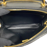シャネル CHANEL マトラッセ トップハンドル チェーンバニティケース ブラック ゴールド金具 シャイニーカーフ レディース ショルダーバッグ