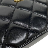 シャネル CHANEL マトラッセ トップハンドル チェーンバニティケース ブラック ゴールド金具 シャイニーカーフ レディース ショルダーバッグ