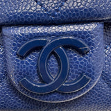 シャネル CHANEL マトラッセ　スモールフラップバッグ ブルー キャビアスキン レディース ショルダーバッグ