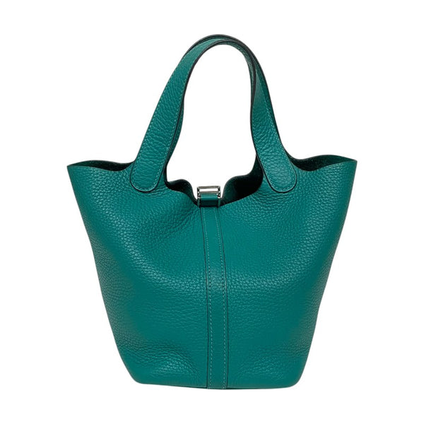 エルメス HERMES ピコタンロックPM Y刻印　(2020年製) ヴェールジェイド シルバー金具 トリヨンクレマンス レディース ハンドバッグ