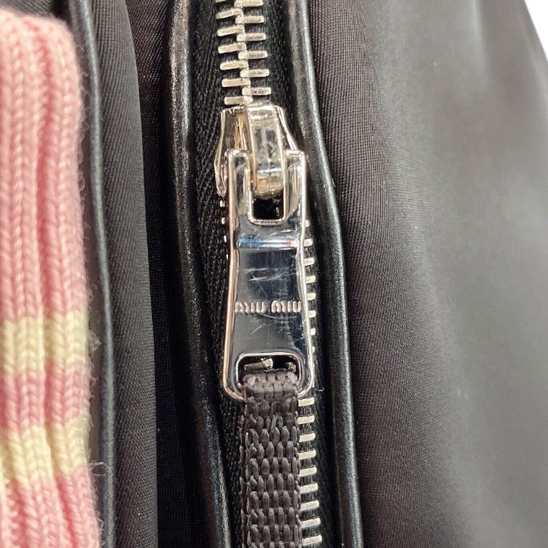 ミュウミュウ miu miu ナイロンバッグパック 5BZ009 ブラック ナイロン レディース リュック・デイパック