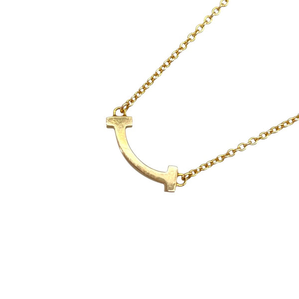 ティファニー TIFFANY＆CO Tスマイルネックレス ミニ ゴールド Au750