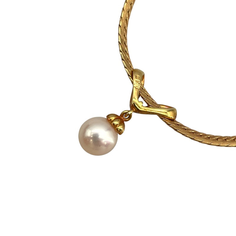 ミキモト K18 18金 パールトップ チャーム アクセサリー ジュエリー MIKIMOTO(ミキモト) パール ダイヤモンド ネックレス K18