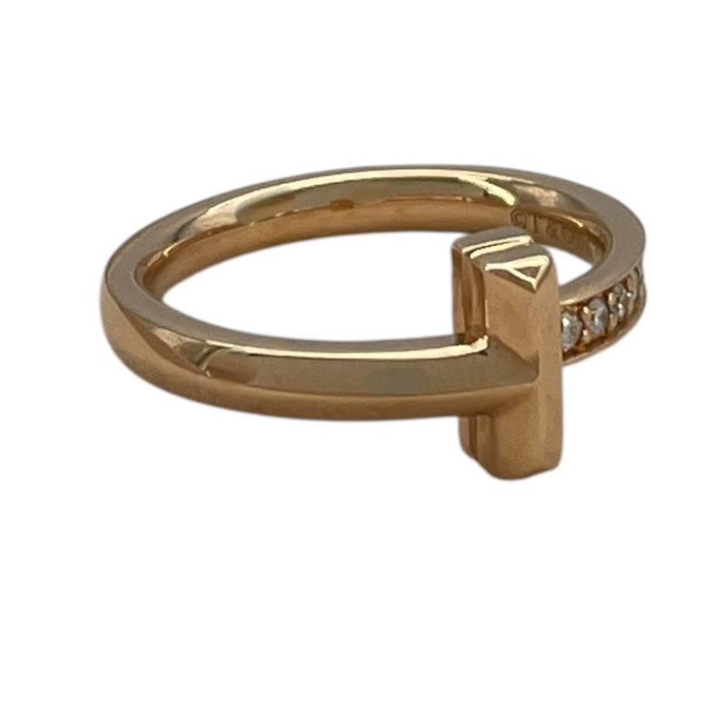 ティファニー TIFFANY＆CO Tトゥナローリング K18PG ダイヤモンド ジュエリー