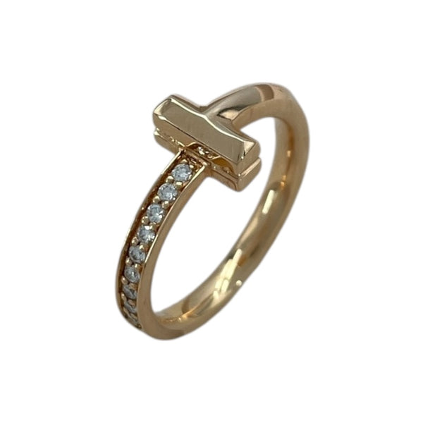 ティファニー TIFFANY＆CO Tトゥナローリング K18PG ダイヤモンド ジュエリー