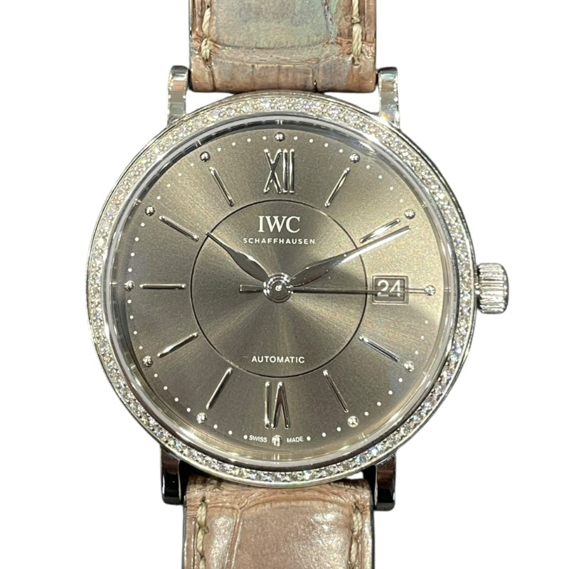 インターナショナルウォッチカンパニー IWC ポートフィノ　オートマティック37 IW458104 グレー SS 自動巻き メンズ 腕時計