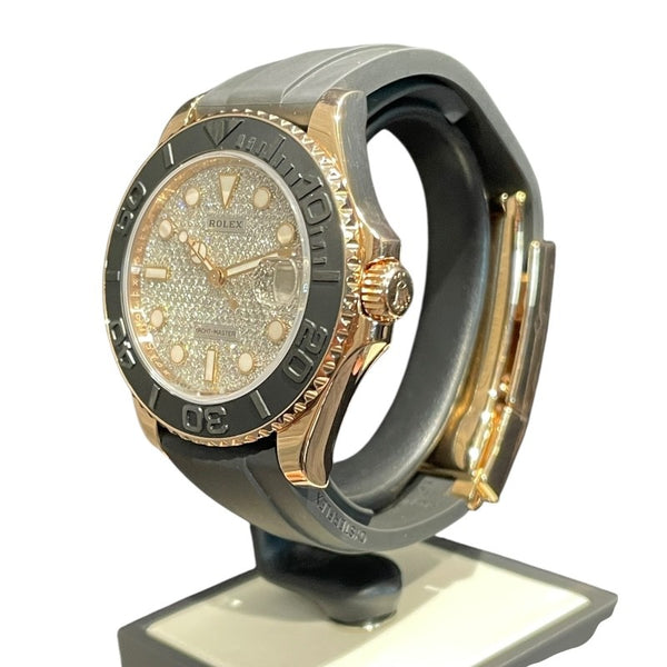 ロレックス ROLEX ヨットマスター37 268655 パヴェダイヤ K18PG/ラバーベルト 自動巻き メンズ 腕時計
