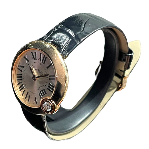 カルティエ Cartier バロンブランドゥカルティエ WGBL0003 シルバー K18PG レディース 腕時計