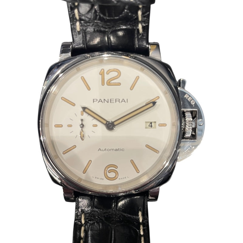 パネライ PANERAI ルミノールドゥエ42mm PAM01046 ホワイト SS 自動巻き メンズ 腕時計