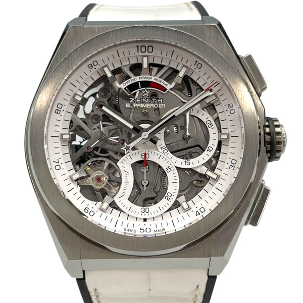 ゼニス ZENITH デファイエルプリメロ21 日本限定 95.9003.9004/78.R588 ホワイト(スケルトン) チタン 自動巻き メンズ 腕時計
