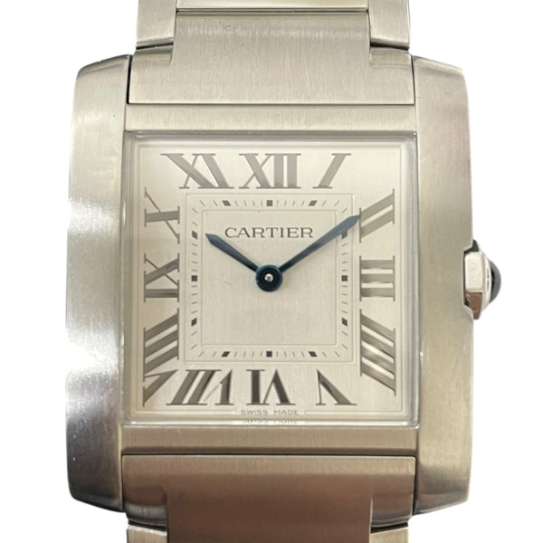 カルティエ Cartier タンク フランセーズMM WSTA0074 ステンレススチール クオーツ レディース 腕時計