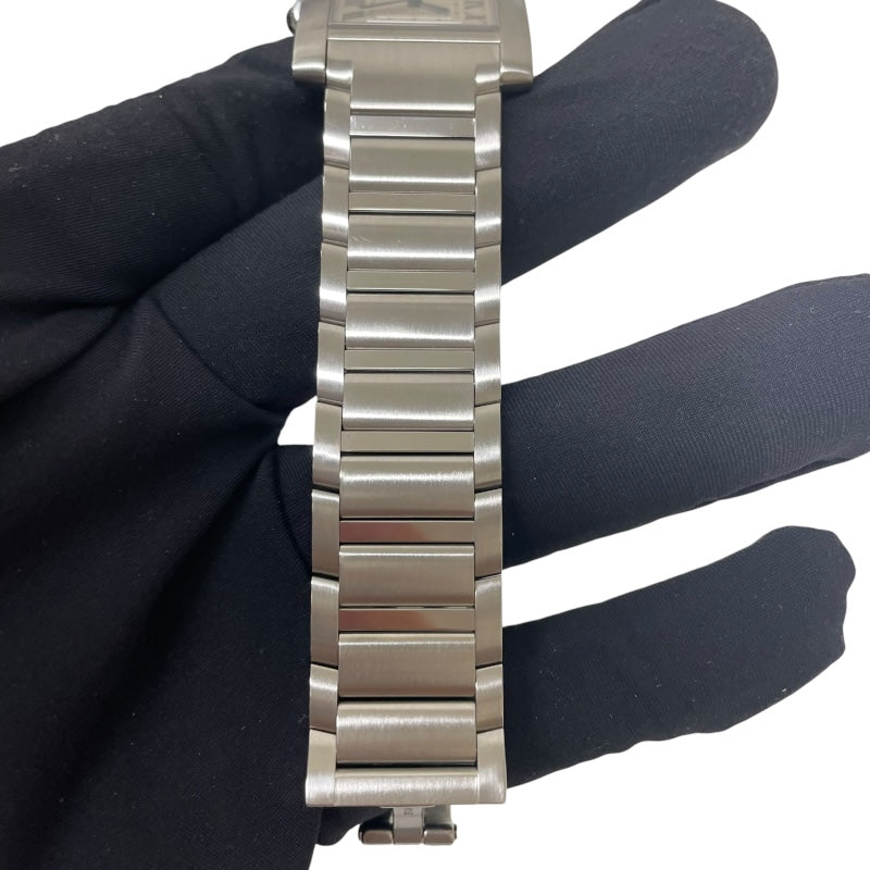 カルティエ Cartier タンク フランセーズMM WSTA0074 ステンレススチール クオーツ レディース 腕時計
