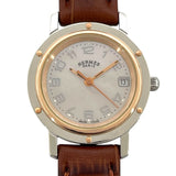 エルメス HERMES クリッパー ナクレ ピンクシェル CL4.221 ピンクシェル GP/SS クオーツ レディース 腕時計