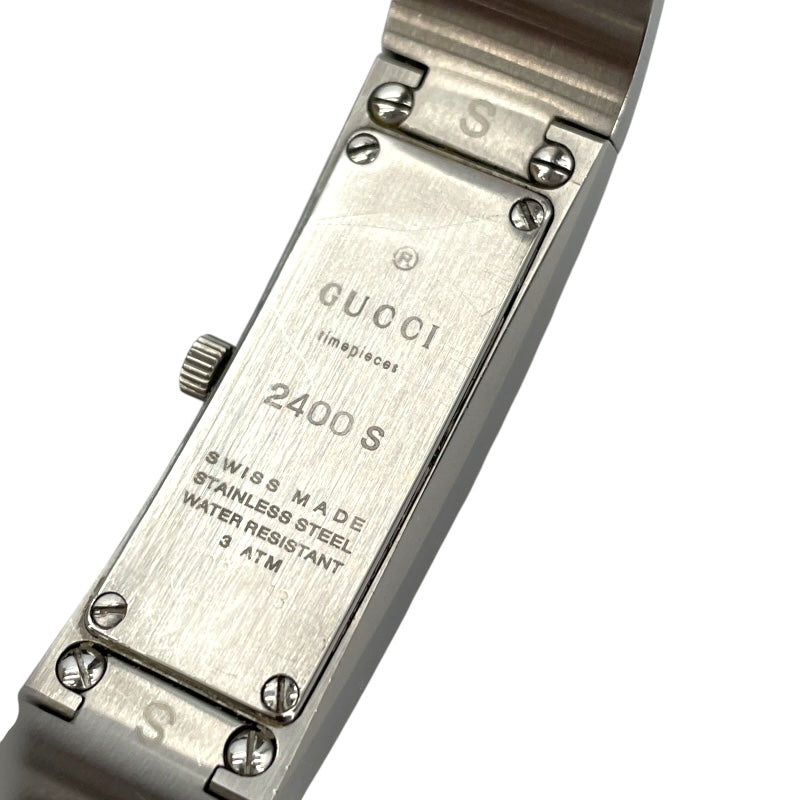 グッチ GUCCI バングルウォッチ 2400S ブラック SS レディース 腕時計