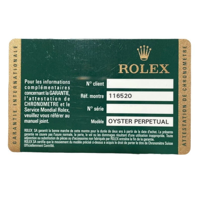 ロレックス ROLEX デイトナ 116520 ブラック ステンレススチール メンズ 腕時計